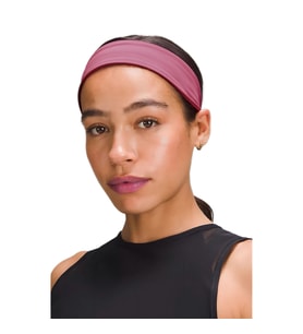 Spor Saç Bantları - Elastik Kaymaz İnce Saç Ter Kafa Bandı Bandana, Kadın & Erkek Koşu Fitness Yoga Pilates Makyaj Yüz Yıkama Atletik Egzersiz Saç Bandı (Pembe Melanj)