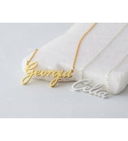 Kişiye Özel Yazılı Kolye  925 AYAR GÜMÜŞ KOLYE (Gold)