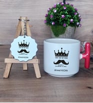 You Are My King Hediye Seti Kupa Bardak T Kulplu ve Anahtarlık Babaya Doğum Günü Babalar Günü Hediyesi (Model 1)
