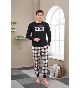 Pjs 23702 Erkek Baskılı Pijama Takım