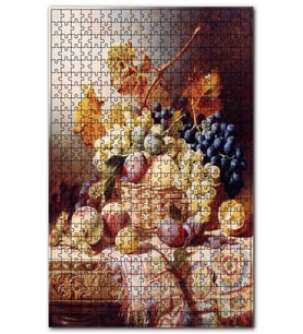 Cakapuzzle Sepette Taze Meyveler ve Yapraklar Puzzle Yapboz MDF (Ahşap) (500 Parça)