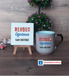 Rehber Öğretmen Dekoratif Taş, Kupa Bardak Kırmızı Hediye (Model 9)