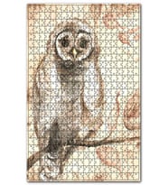 Cakapuzzle Yağlı Boya Dişi Baykuş Resmi Görseli Puzzle Yapboz MDF (Ahşap) (500 Parça)