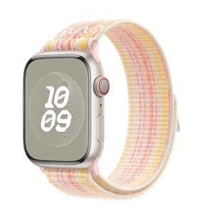 Microsonic Apple Watch Series 6 44mm Kordon Terra Sport Loop Yeşil (Pembe)