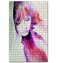 Cakapuzzle Suluboya Kırmızı Hakim Kadın Portre Puzzle Yapboz MDF (Ahşap) (255 Parça)