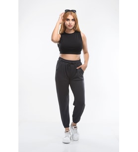 Monox Kadın Oys Jogger Modal Eşofman Altı (Füme)