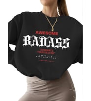 bisiklet yaka 3 iplik şardonlu kadın Sweatshirt Mükemmel Baskılı erkek unisex Sweatshirt kalın Bej (Siyah)