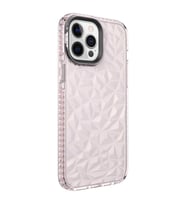 Uyumlu Model Apple iPhone 13 Pro Kılıf Bumper Şeffaf Buzlu Kapak (Pembe)