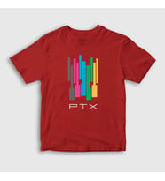 Presmono Unisex Çocuk Beyaz Colors Pentatonix T-Shirt 74948tt (Kırmızı)