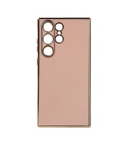 Galaxy S23 Ultra Kılıf Zore Bark Kenarları Altın Renk Kılıf (Rose)