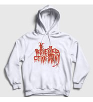 Presmono Unisex Beyaz Logo Perverted Ceremony Kapüşonlu Sweatshirt 428290tt (Beyaz)