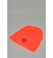 Moxxo Sevgililer Günü Özel Koleksiyonu Pembe Kalp Figürlü Gri Renk Unisex Erkek/Kadın Bere (Neon Turuncu)