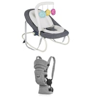 Tommybaby Elite Lüx 2'li Set-Ana Kucağı ve Kanguru (Füme)
