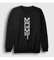 Presmono Unisex Beyaz Logo Rock Mgmt Sweatshirt 491772tt (Siyah)