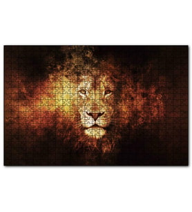 Cakapuzzle Judah Aslanı Fantastik Çizim  Puzzle Yapboz MDF (Ahşap) (255 Parça)
