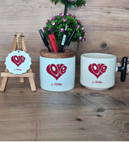 Love Sevgili Hediye Sepeti Kupa Bardak T Kulplu, Kalemlik ve Anahtarlık Sevgiliye Sevgililer Günü Hediyesi (Model 6)