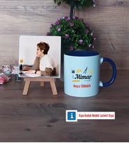 Mimara Hediye Fotoğraflı Dekoratif Taş, Kupa Bardak Beyaz Hediye (Model 3)