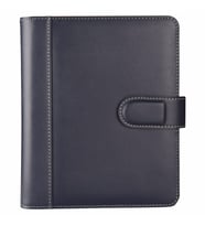 Organizer Ajanda Kılıflı A5 4 Halkalı 15x21 4 Delikli Tarihli Çizgili Blok Rainbow Vegan 19,5x23 cm (Lacivert)