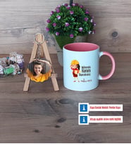 Mühendisler Günü Hediyesi Kupa Bardak Beyaz ve Fotoğraflı Ahşap Anahtarlık Hediye (Model 6)