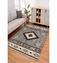 Dijital Kaymaz Taban Yıkanabilir Renkli Salon Halısı Mutfak Halısı Yolluk ND-SM-27 (Vizon)