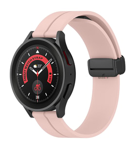 Huawei Watch GT3 Elite-Active 46mm-GT3 Pro-GT3 Se 22mm Uyumlu Coastal Manyetik Tokalı Silikon Kordon (Pudra)