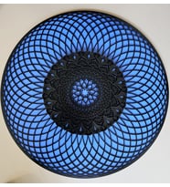 LeradLazerArt  Torus Kutsal Geometri Duvar tablo. Çok Katmanlı Ahşap Torus tablo (Mavi)