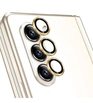 Microsonic Samsung Galaxy Z Fold 5 Tekli Kamera Lens Koruma Camı Yeşil (Gold)
