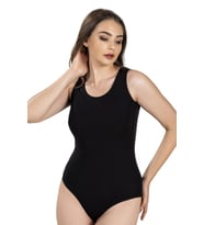 Jiber Kadın Geniş Askılı Kancalı Likralı Body 582 - 3 Adet (Siyah)