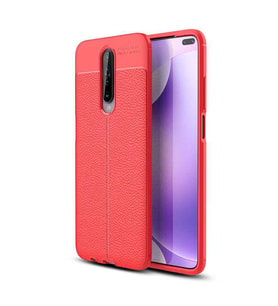 Xiaomi Poco X2 Kılıf Zore Niss Deri Desenli Silikon Kılıf (Kırmızı)