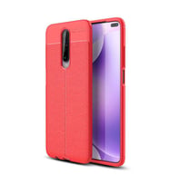 Xiaomi Poco X2 Kılıf Zore Niss Deri Desenli Silikon Kılıf (Kırmızı)