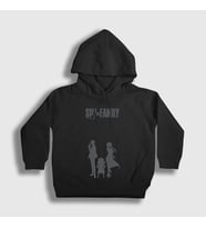 Presmono Unisex Çocuk Beyaz Poster V2 Anime Spy X Family Kapüşonlu Sweatshirt 318549tt (Siyah)