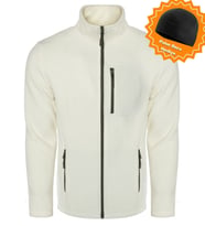 Ghassy Co. Polar Erkek Tam Fermuar + 3 Cep ((YENİ SEZON)) (Beyaz)