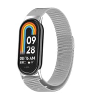 Microsonic Xiaomi Mi Band 8 Milanese Loop Kordon Siyah (Gümüş)