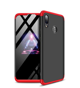 Microsonic Huawei P Smart 2019 Kılıf Double Dip 360 Protective (Kırmızı)