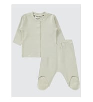 Civil Baby Erkek Bebek Pijama Takımı 1-6 Ay Taş Rengi (Taş)