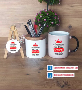 Arkadaşa Hediye Hediye Sepeti Kalemlik, Kupa Bardak Sihirli, Ahşap Anahtarlık HediyeDoğum Günü Hediyesi (Model 1)