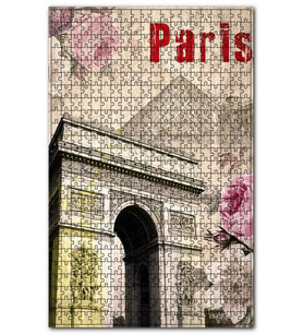 Cakapuzzle Paris Şehir Kapısı Görseli Puzzle Yapboz MDF (Ahşap) (500 Parça)