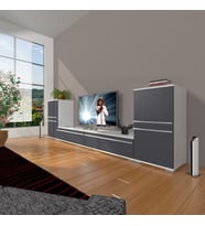 Decoraktiv Eko On2 Mdf Std Tv Ünitesi Tv Sehpası (Beyaz - Antrasit)
