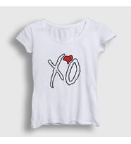 Presmono Kadın Sarı Xo The Weeknd T-Shirt 159288tt (Beyaz)