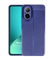 Microsonic Realme 12 Lite Kılıf Deri Dokulu Silikon Siyah (Lacivert)