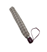 Snotline-April Bayan Şemsiye Otomatik Açılır 10Telli Kapalı Boyut 40 Cm 95 Cm Çap Yeşil Ekose (Krem)