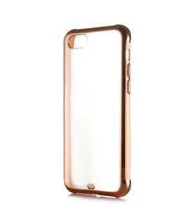 Apple iPhone SE 2020 Kılıf Kamera Korumalı Kenarları Renkli Şeffaf Voit Silikon (Pembe)