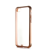 Apple iPhone SE 2020 Kılıf Kamera Korumalı Kenarları Renkli Şeffaf Voit Silikon (Pembe)