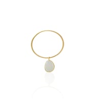 Kadir Jewellery 22 Ayar Altın Kaplama Zirkon Taşlı Ayarlanabilir Vintage Bilezik (Beyaz)