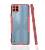 Realme C21 Kılıf Zore Parfe Kenarları Pastel Renk Silikon Kılıf (Pembe)