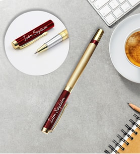 Kişiye Özel Gold Roller Kalem (Kırmızı)
