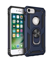 Microsonic Apple iPhone 6S Plus Kılıf Military Ring Holder (Lacivert)