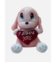 Gran Toys Kalpli Peluş Üzgün Köpek - 40CM (Pembe)