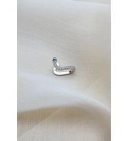 HELİX BABY SNAKE ( MİNİ YILAN ) SIKIŞTIRMALI KIKIRDAK KÜPE ( EAR CUFF ) (Gümüş)