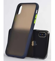 Apple iPhone XS Max 6.5 Mat Airbag El İzi Yapmayan Kaliteli Kılıf (Lacivert)
